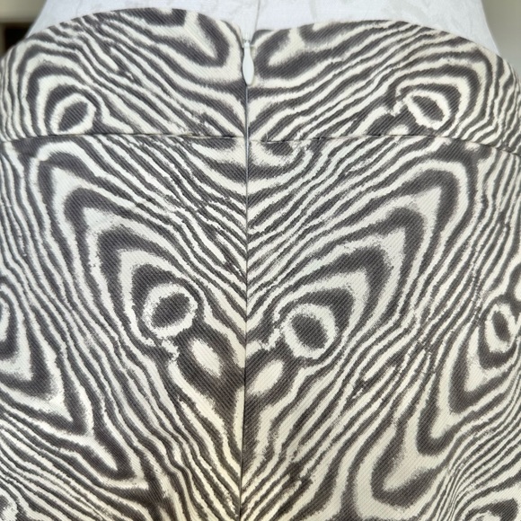 Anthropologie Postmark Wood Grain Pencil Skirt Cream Brown Zip Back Lined Size 6 - Picture 10 of 16